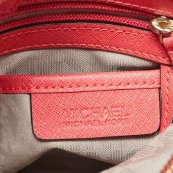 Pre Owned MICHAEL Michael Kors Red Leather Small Cynthia Satchel