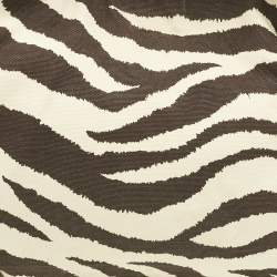 Pre Owned MICHAEL Michael Kors Brown/Cream Zebra Print Canvas and Leather Hobo
