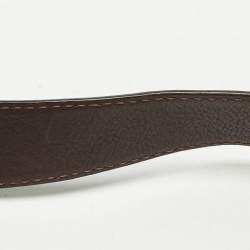 Pre Owned MICHAEL Michael Kors Brown/Cream Zebra Print Canvas and Leather Hobo