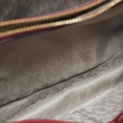 Pre Owned MICHAEL Michael Kors Red Leather Medium Cynthia Satchel