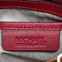 Pre Owned MICHAEL Michael Kors Red Leather Medium Cynthia Satchel