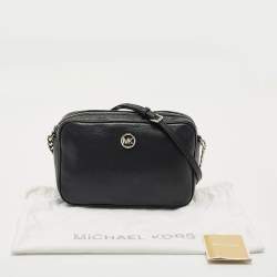 Pre Owned MICHAEL Michael Kors Black Leather Fulton Shoulder Bag