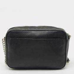 Pre Owned MICHAEL Michael Kors Black Leather Fulton Shoulder Bag