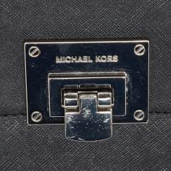 Pre Owned MICHAEL Michael Kors Black Saffiano Leather Callie Top Handle Bag