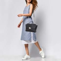 Pre Owned MICHAEL Michael Kors Black Saffiano Leather Callie Top Handle Bag