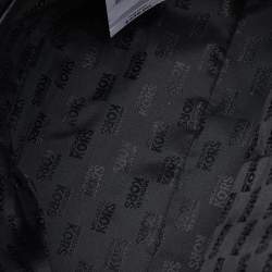 Pre Owned MICHAEL Michael Kors Black Leather LG TZ Zip Satchel