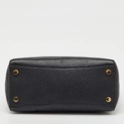 Pre Owned MICHAEL Michael Kors Black Leather LG TZ Zip Satchel