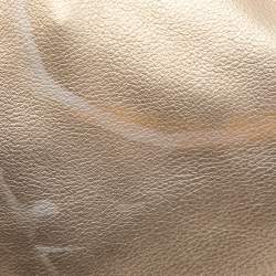 Pre Owned Michael Michael Kors Gold Leather Fulton Hobo