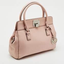 Pre Owned MICHAEL Michael Kors Light Pink Leather Astrid Satchel