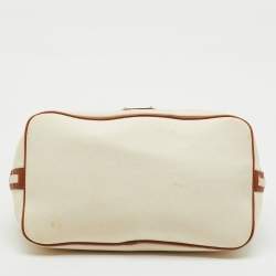 Pre Owned MICHAEL Michael Kors Off White Canvas Marina Anchor Rope Tote