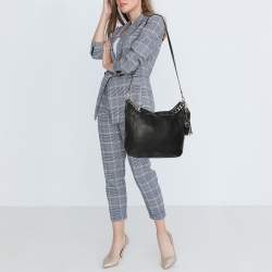 Pre Owned MICHAEL Michael Kors Black Leather Hobo