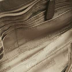 Pre Owned MICHAEL Michael Kors Beige Leather Fulton Shoulder Bag