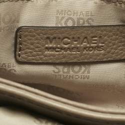Pre Owned MICHAEL Michael Kors Beige Leather Fulton Shoulder Bag