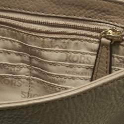 Pre Owned MICHAEL Michael Kors Beige Leather Fulton Shoulder Bag