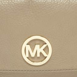 Pre Owned MICHAEL Michael Kors Beige Leather Fulton Shoulder Bag