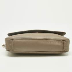 Pre Owned MICHAEL Michael Kors Beige Leather Fulton Shoulder Bag