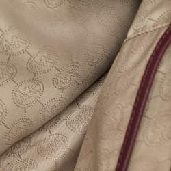 مملوكة مسبقًا MICHAEL Michael Kors Cynthia Medium Burgundy Leather Tote
