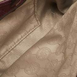 مملوكة مسبقًا MICHAEL Michael Kors Cynthia Medium Burgundy Leather Tote