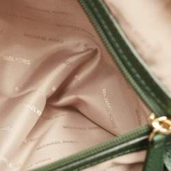 مملوكة مسبقًا MICHAEL Michael Kors Green Leather Jet Set Top Zip Tote