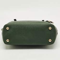 مملوكة مسبقًا MICHAEL Michael Kors Green Leather Jet Set Top Zip Tote