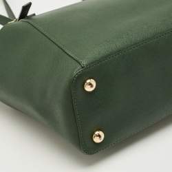 مملوكة مسبقًا MICHAEL Michael Kors Green Leather Jet Set Top Zip Tote