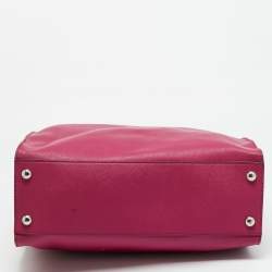 Pre Owned حقيبة يد مايكل مايكل كورس نورث ساوث كبيرة جلد أرجوانية هاملتون