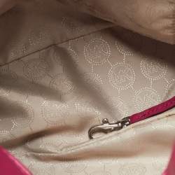 Pre Owned حقيبة يد مايكل مايكل كورس نورث ساوث كبيرة جلد أرجوانية هاملتون