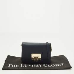 Pre Owned حقيبة كروس مايكل مايكل كورس تينا جلد أزرق بحري