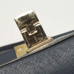 Pre Owned حقيبة كروس مايكل مايكل كورس تينا جلد أزرق بحري