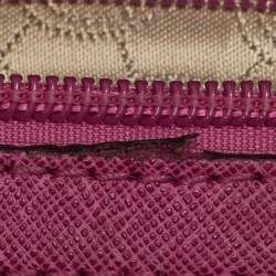 Pre Owned MICHAEL Michael Kors Selma Small Fuchsia Leather Crossbody Bag