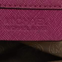 Pre Owned MICHAEL Michael Kors Selma Small Fuchsia Leather Crossbody Bag