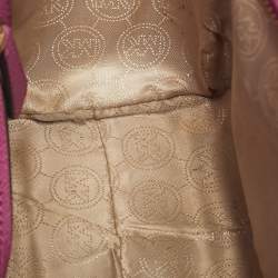 Pre Owned MICHAEL Michael Kors Selma Small Fuchsia Leather Crossbody Bag