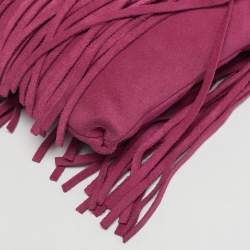 Pre Owned MICHAEL Michael Kors Billy Fuchsia Suede Fringe Crossbody Bag