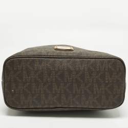 مملوكة مسبقًا حقيبة باكت مايكل مايكل كورس جولز كانفاس مقوى بشعار الماركة بني