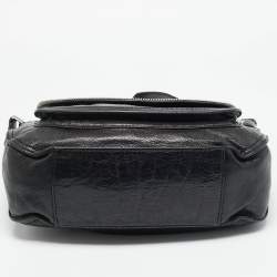 مملوكة مسبقًا MICHAEL Michael Kors Naomi Large Black Leather Crossbody Bag