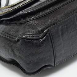 مملوكة مسبقًا MICHAEL Michael Kors Naomi Large Black Leather Crossbody Bag