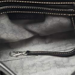 Pre Owned حقيبة مايكل مايكل كورس مارجوت جلد رمادي/أسود بمقبض علوي