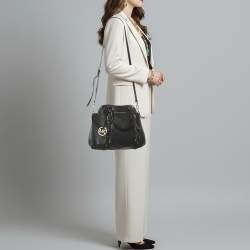 Pre Owned حقيبة مايكل مايكل كورس بيدفورد جلد أسود 