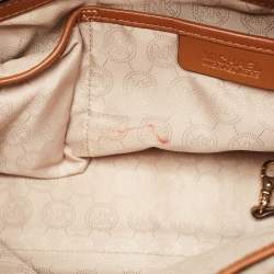 Pre Owned حقيبة يد مايكل مايكل كورس هاميلتون شرق/غرب جلد بني