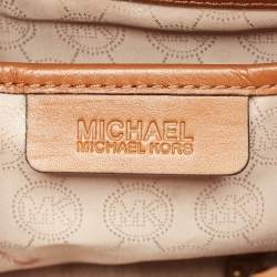 Pre Owned حقيبة يد مايكل مايكل كورس هاميلتون شرق/غرب جلد بني