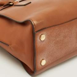 Pre Owned حقيبة يد مايكل مايكل كورس هاميلتون شرق/غرب جلد بني