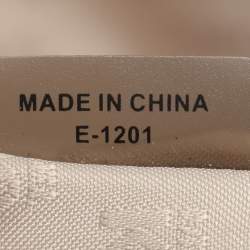 Pre Owned MICHAEL Michael Kors Gansevoort Beige/Gold Signature Canvas and Leather Tote