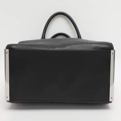 Pre Owned حقيبة يد توتس مايكل مايكل كورس لانا جلد أسود/أبيض