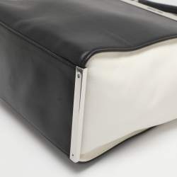 Pre Owned حقيبة يد توتس مايكل مايكل كورس لانا جلد أسود/أبيض