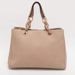 Pre Owned MICHAEL Michael Kors Cynthia Medium Pink Leather Satchel