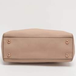 Pre Owned MICHAEL Michael Kors Cynthia Medium Pink Leather Satchel