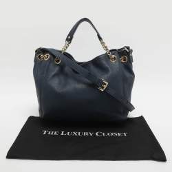 مملوكة مسبقًا MICHAEL Michael Kors Blue Leather Convertible Tote