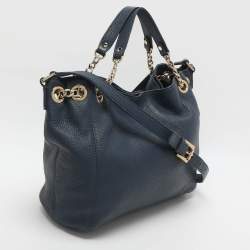 مملوكة مسبقًا MICHAEL Michael Kors Blue Leather Convertible Tote