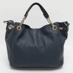 مملوكة مسبقًا MICHAEL Michael Kors Blue Leather Convertible Tote