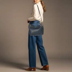 مملوكة مسبقًا MICHAEL Michael Kors Blue Leather Convertible Tote